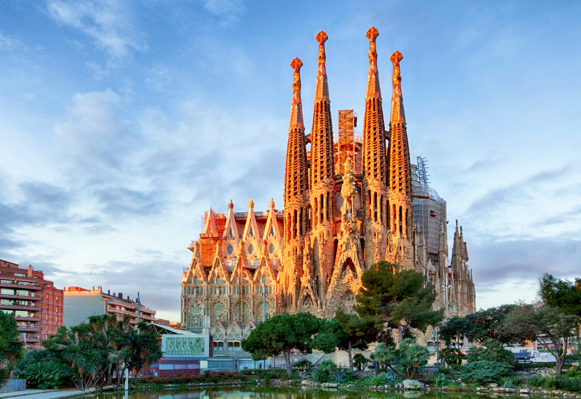 BARCELONA, SPAIN - FEBRUARY 10: La Sagrada Familia - the impress